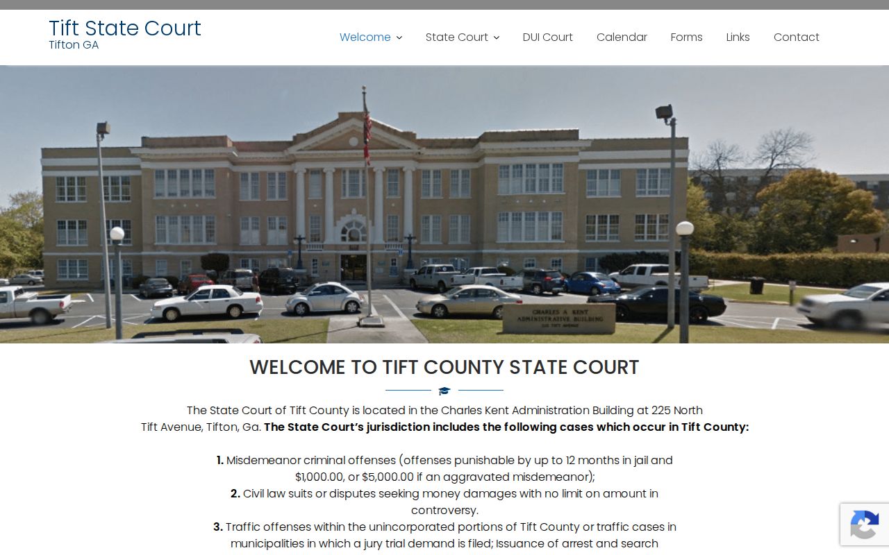Tift County arrest warrant State Court jurisdiction